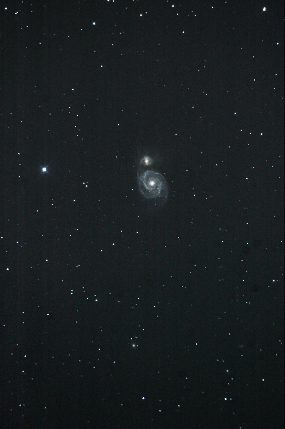 M51子持ち銀河の写真