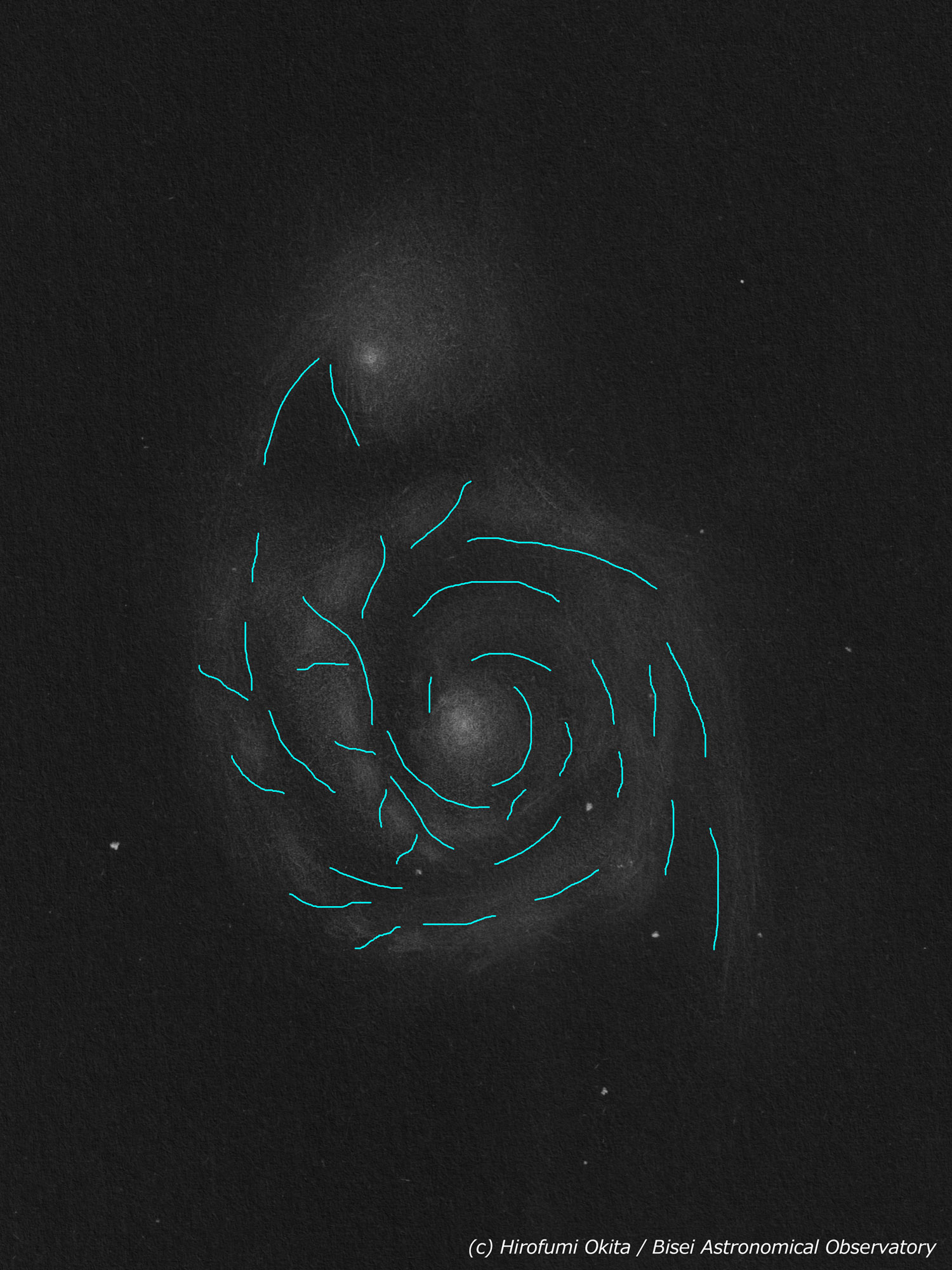 M51 子持ち銀河 (NGC5194)のスケッチ