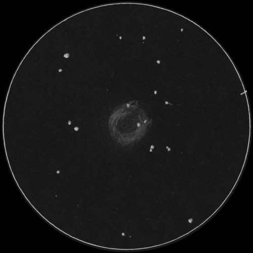 C63 (NGC7293) らせん状星雲のスケッチ