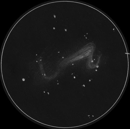 M17オメガ星雲のスケッチ