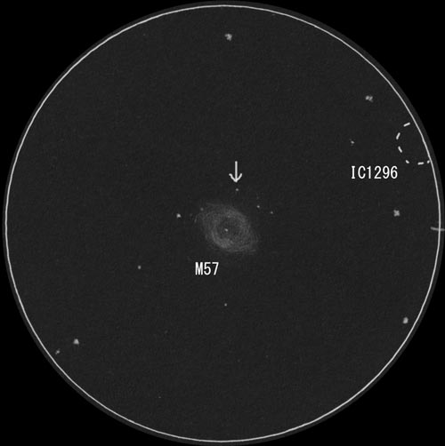 M57 リング状星雲 (NGC6720) のスケッチ