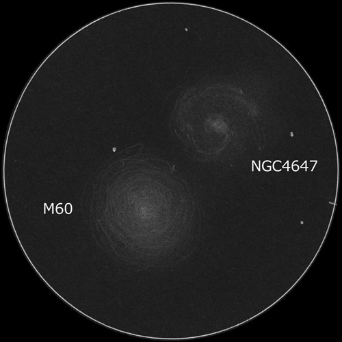 M60 (NGC4649)のスケッチ
