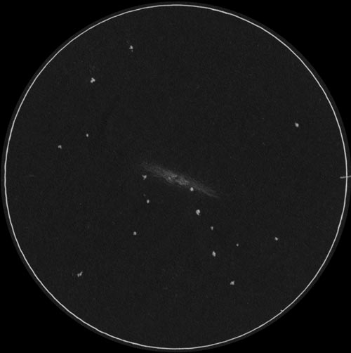 M82に現れた超新星(SN2014J)のスケッチ