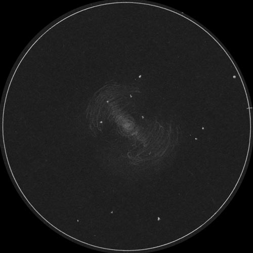 NGC4725のスケッチ