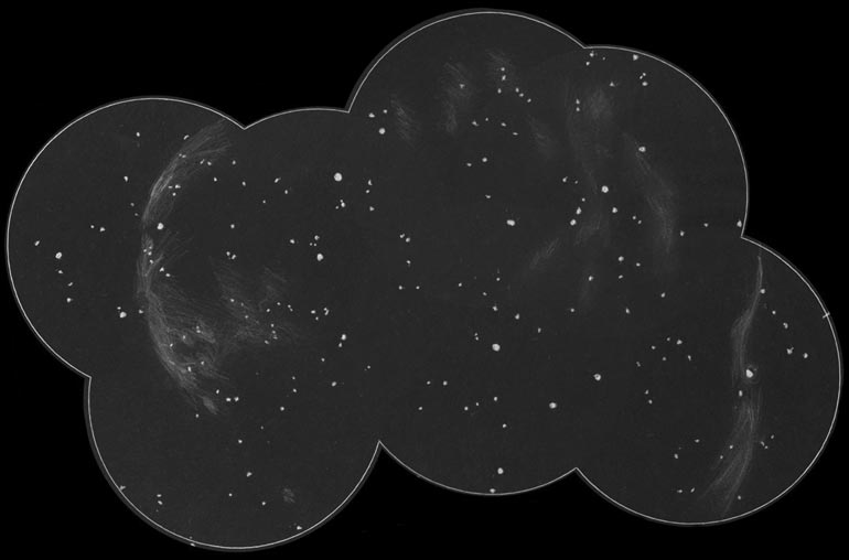 趣味の天文/天体スケッチ/コールドウェル天体/C33,C34網状星雲