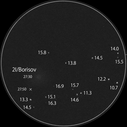 ボリソフ彗星 (2I/Borisov, C/2019 Q4)のスケッチ