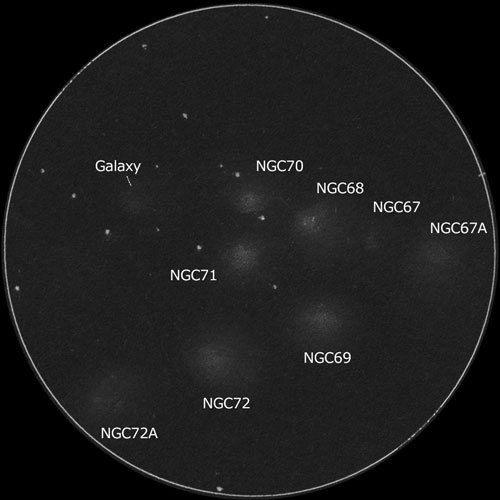 Arp113 (NGC68, NGC70, NGC71, 他)
