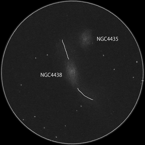 Arp120 (NGC4438)のスケッチ