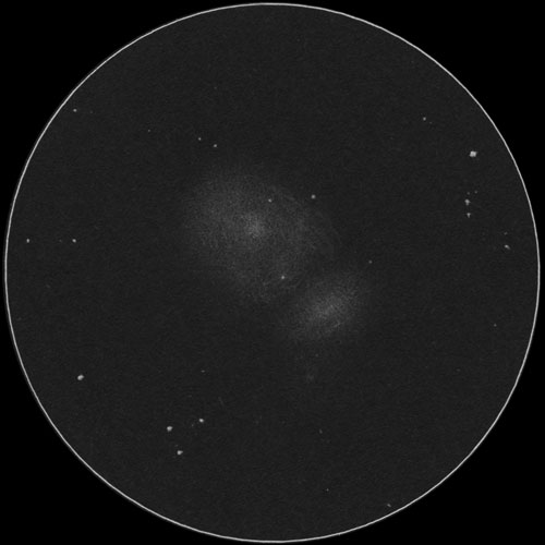 Arp86 (NGC7753, NGC7752)のスケッチ