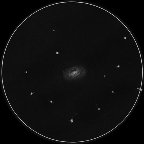 M64黒眼銀河のスケッチ