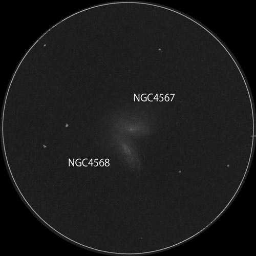 NGC4567, NGC4568 シャム双生児のスケッチ